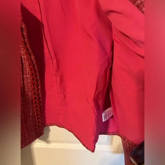 NWT A Peach Be Bold Tweed Chain Blazer - Picture 6 of 11